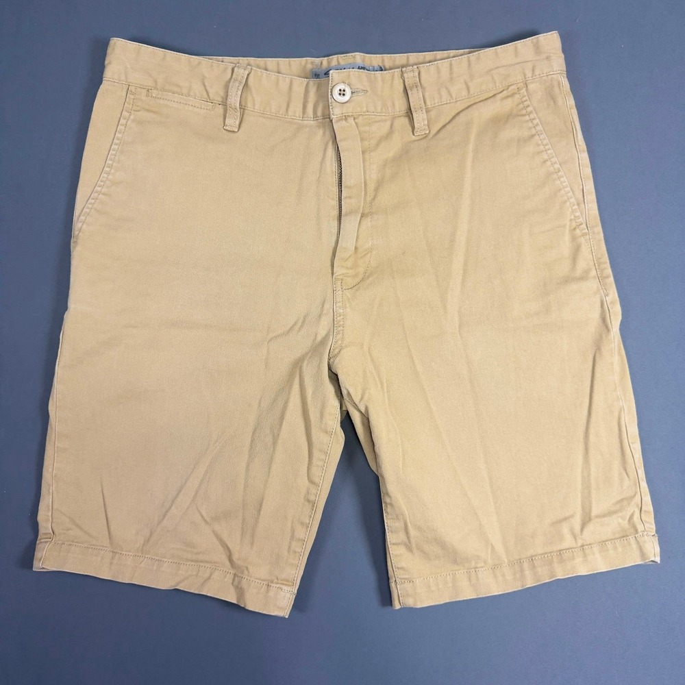 DC Shoes Mens Straight Fit Chino Shorts Khaki Tan Size 33 Standard Issue Skate
